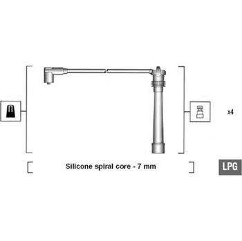 Zapalovací kabel Sada kabelů pro zapalování MAGNETI MARELLI MSK634