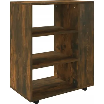 Komoda Úložná skříňka na kolečkách, kouřový dub, 60x35x75 cm