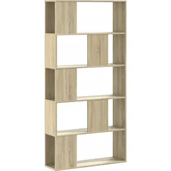 Knihovna Knihovna s policemi, dub Sonoma, 80,5x23,5x162,5 cm