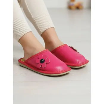 Dívčí obuv Dětské bačkůrky kožené, růžové 01, Dětské boty 33