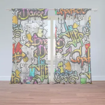 Záclona Sablio Záclony Graffiti: 2ks 150x250cm