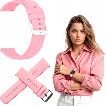 Řemínek na hodinky Univerzální růžový řemínek Polax, šířka 18 mm