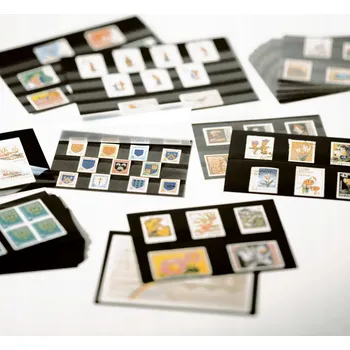 Obal pro sběratelský předmět Transportní karta na známky Leuchtturm 158 x 113 mm, 4 proužky (100 ks)