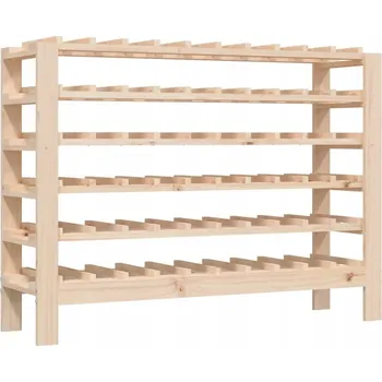 Stojan na víno Stojan na víno z masivního borovicového dřeva, 109,5x30x82 cm, neošetřený