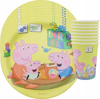 Talíř Talíře Amscan prasátko Pepa 23 cm 16 ks