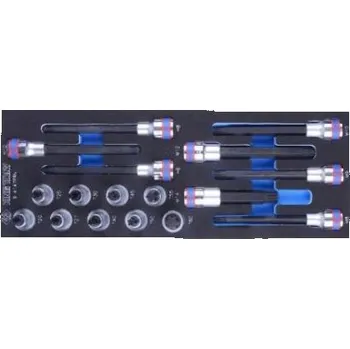 Gola sada Sada nástavců 1/2" torx T20-T60 spline King Tony 9-4147PRV