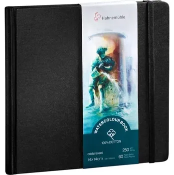 Hahnemühle Watercolor 100% Cotton Skicář 60 14 x 14 cm 250 g Black