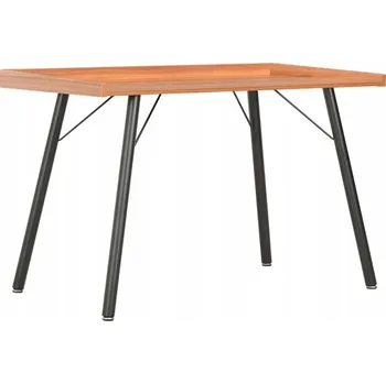 Psací stůl Rohový psací stůl se zvýšeným okrajem, černohnědý, 90x50x79 cm