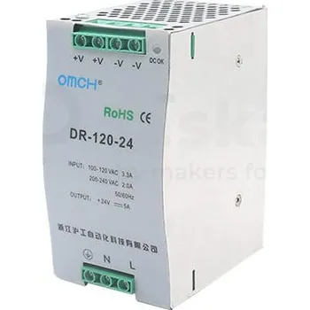 Elektronická stavebnice OMCH DR-120-12 modulový napájecí 230V AC-DC zdroj na DIN 12V/10A 120W