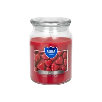 Svíčka Vonná svíčka ve skle s víčkem Láska, 500g, 100 hodin SND99-105
