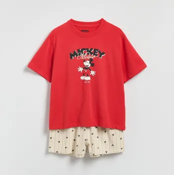 Dámské pyžamo Reserved - Dvoudílné pyžamo Mickey Mouse - červená - 985EX-33X - 985EX-33X-XXL