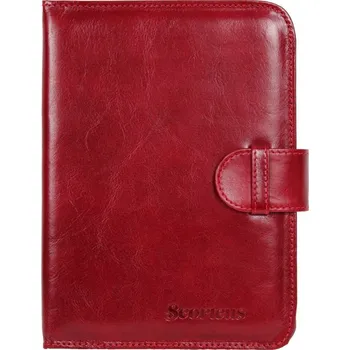 Pánská aktovka Scorteus Kožený diář A5 Komen bordo