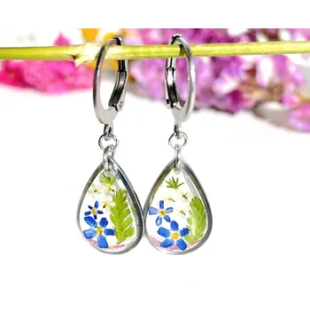 Náušnice Šperk z pravých květin - Náušnice Lesní kouzlo