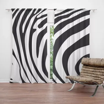 Závěs Sablio Závěs Vzor zebry: 2ks 140x250cm