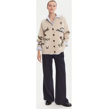 Dámský svetr Weekend Max Mara Kardigan Belgio 2525346082 Béžová Relaxed Fit XL