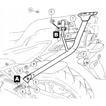 Zavazadlo na motocykl MB Stojan Hepco&Becker pro Yamaha FZ 6 Fazer