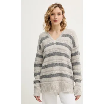 Pánský svetr Svetr s příměsí vlny Twinset 252TT3072 šedá 09A, vel. M