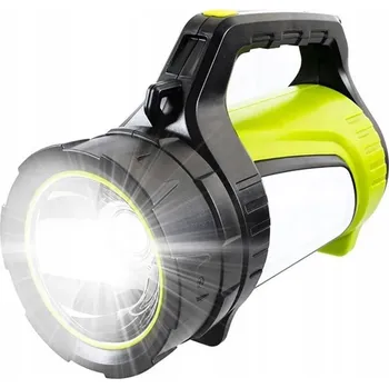 Svítilna LED akumulátorová svítilna reflektor s powerbankou, silná, varovná signalizace pro případ poruchy