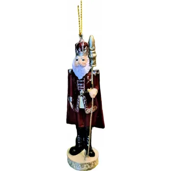 Vánoční ozdoba Ozdoba na vánoční stromeček, červená figurka 10 cm - plastová