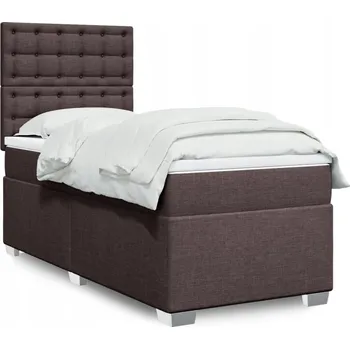 Postel Čalouněná jednolůžková postel VidaXL 100x200 cm, odstíny hnědé