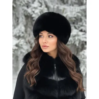 Pokrývka hlavy Čepice z umělé kožešiny LUXURY černá , VELIKOST UNI
