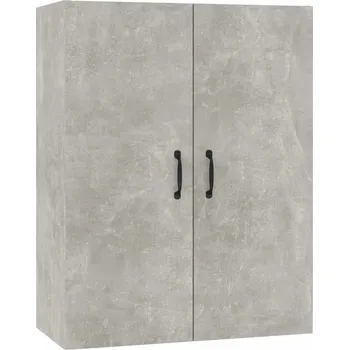 Komoda Závěsná nástěnná skříňka, dřevotřískový materiál, šedá betonu, 69,5x34x90