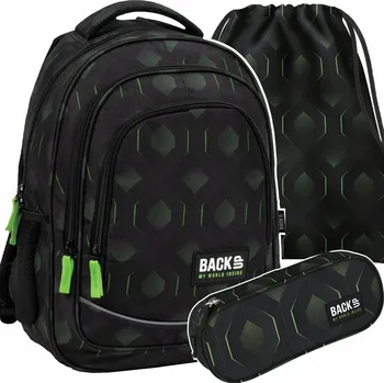 Školní batoh Školní batoh vícekomorový Back Up černý, vícebarevný, zelený 26 l