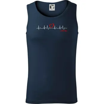 Moje srdce bije pro climb (horolezení) - Tílko pánské Core - XL ( Námořní modrá (velmi tmavá - téměř černá) )