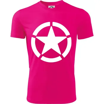 Army hvězda - Dětské triko sportovní (dresovina) - 158 cm/12 let ( Neon Pink )