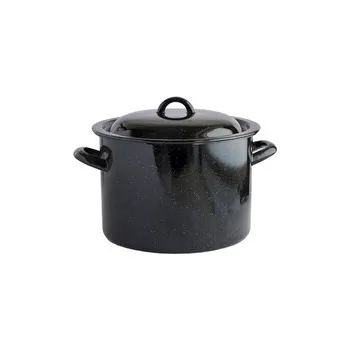 Hrnec Hrnec s poklicí smalt černý 24cm 7,5L