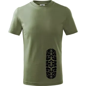 Chlapecké tričko Enduro / cross pneumatika - Tričko dětské bavlněné - 134 cm/8 let ( Khaki )