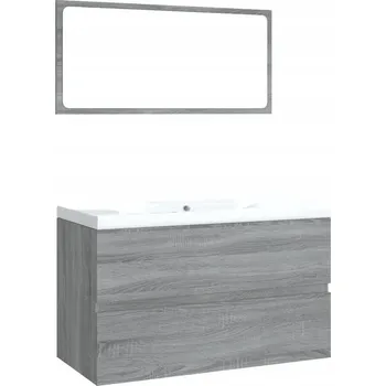 Koupelnový nábytek Sada koupelnového nábytku, šedý dub sonoma Lumark