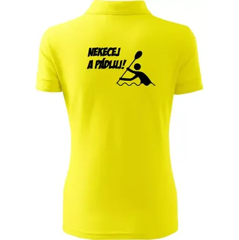 Nekecej a pádluj - Polokošile dámská Pique Polo - 2XL ( Citrónová )