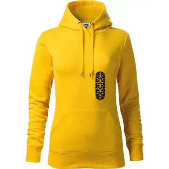 Dámská mikina Enduro / cross pneumatika - Mikina dámská Cape s kapucí - S ( Žlutá )