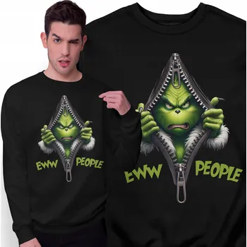Pánská mikina Freshtop pánská mikina Eww People Grinch Svisle Mikina velikost XL