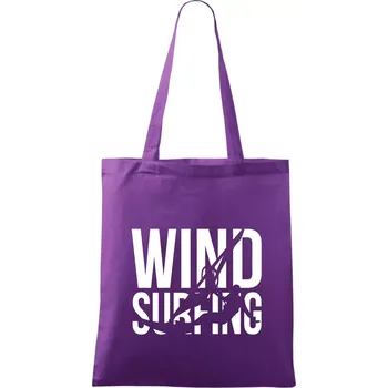 Windsurfing nápis - Taška bavlněná - 42 x 38 cm ( Fialová )