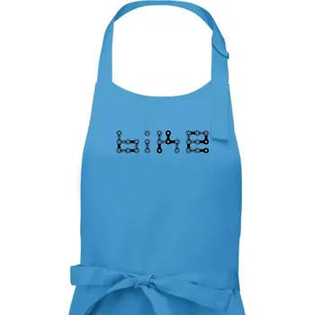 Kuchyňská zástěra Bike nápis řetěz - Pánská zástěra na vaření - Univerzální velikost ( Světlý tyrkys )