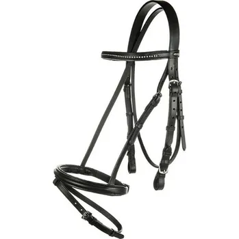 Jezdectví Uzdečka HKM Economic s anglickým nánosníkem black COB