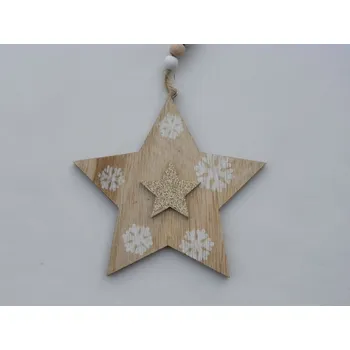 Vánoční dekorace závěska hvězda velká