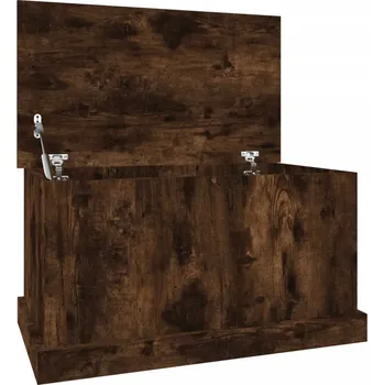 Úložný box Úložný box s víkem, kouřový dub, 50x30x28 cm