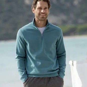 Pánská móda Mikina se stojáčkem na zip modrozelená 87/96