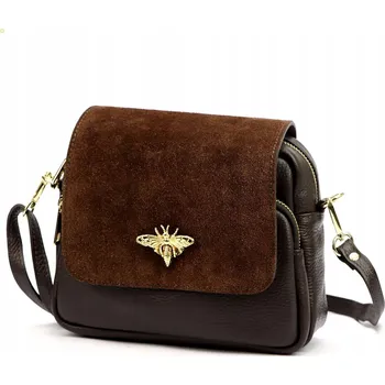 Kabelka Laura Biaggi kabelka přes rameno přírodní semišová kůže hnědá