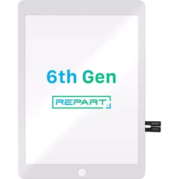 Náhradní díl pro tablet iPad 6. gen dotykové sklo REPART (bílé)