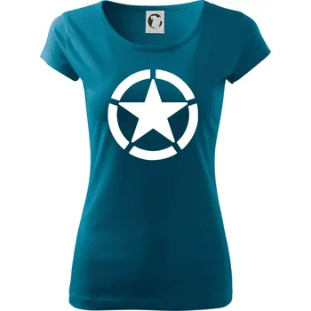 Dámské tričko Army hvězda - Dámské triko Pure - XS ( Petrolejová )