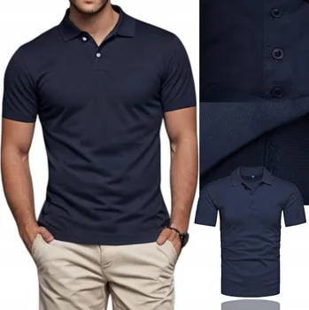 Pánské tričko Pánská polokošile Recea polo_prémiové_tmavě námořnická modrá velikost XXL