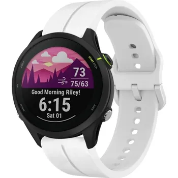 Ostatní příslušenství k chytrým hodinkám VSECHNONAMOBIL 87036 SILICONE Vyměnitelný řemínek pro Garmin Forerunner 255 Music bílý