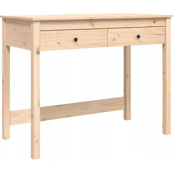 Psací stůl Počítačový stůl z masivního borovicového dřeva se 2 zásuvkami 100x50x78 cm