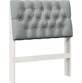 Čalouněné čelo postele Světle šedá 80 cm Masivní borové dřevo