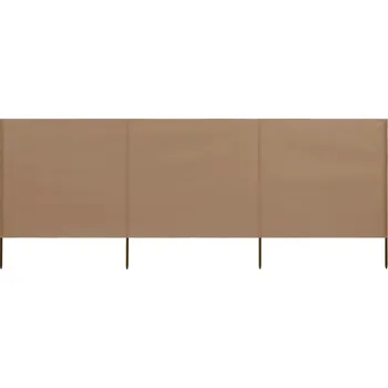 Paraván 3dílná větrolamová paraván z netkané textilie, 400 x 160 cm, šedohnědá (taupe)
