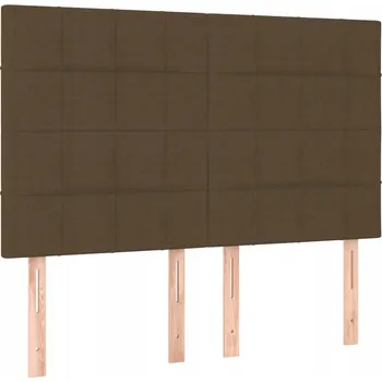 Čelo postele s nastavitelnou výškou, tmavě hnědé, 144x5x118/128 cm